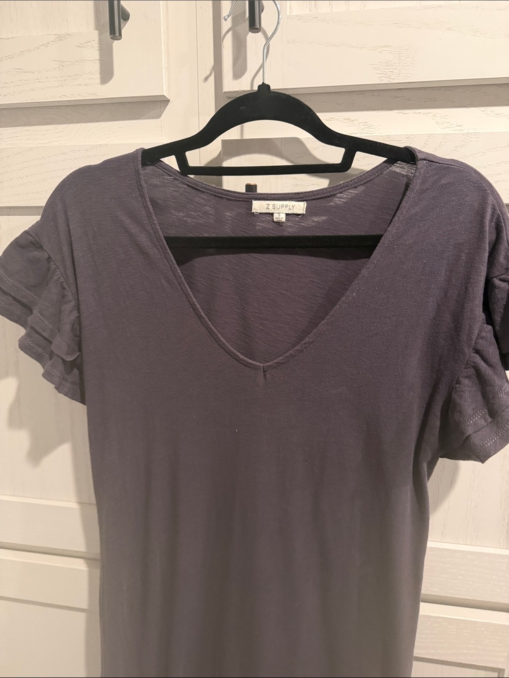 Z Supply Women’s Violet V-Neck Ruffle Sleeve Dress